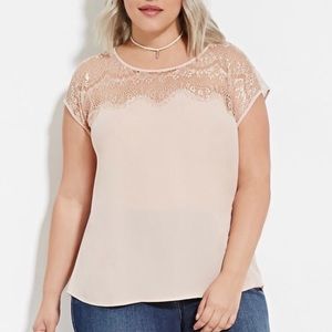 Beautiful blush pink lace top
